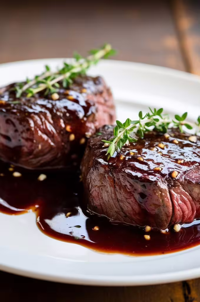 Steak with Red Wine Sauce