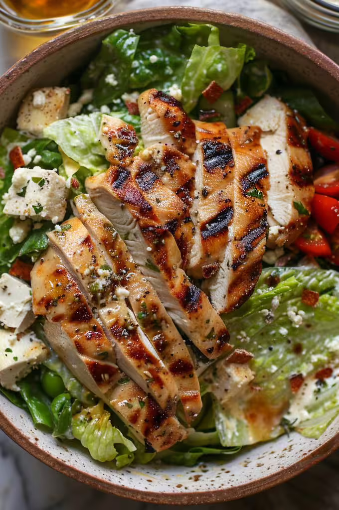 Greek Grilled Chicken Caesar Salad