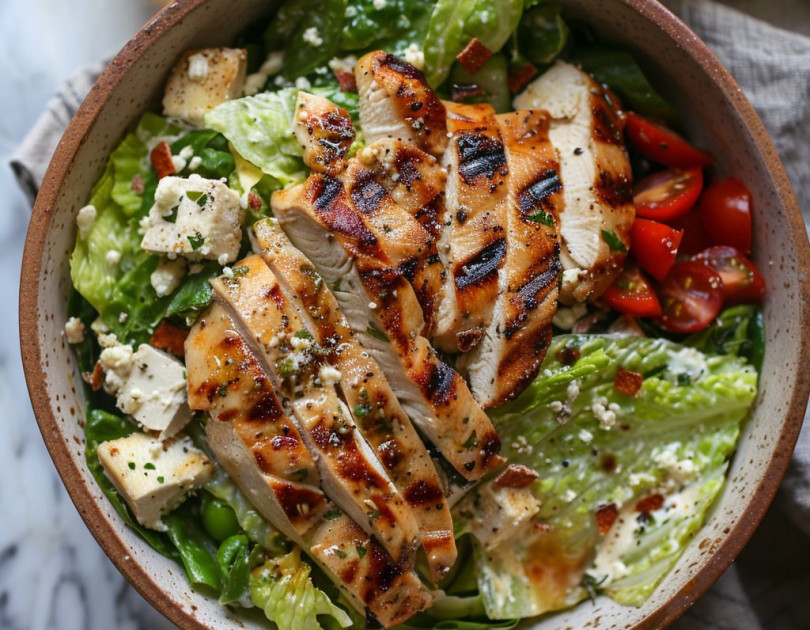 Greek Grilled Chicken Caesar Salad