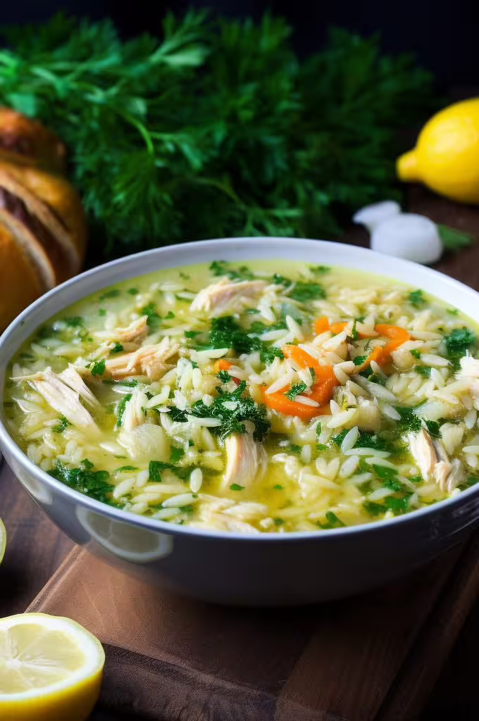 Lemon Chicken Orzo Soup
