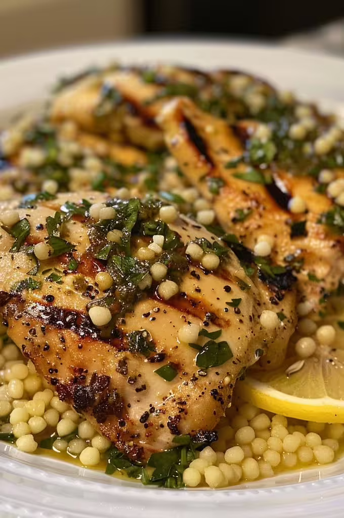 Lemon Herb Grilled Chicken with Couscous