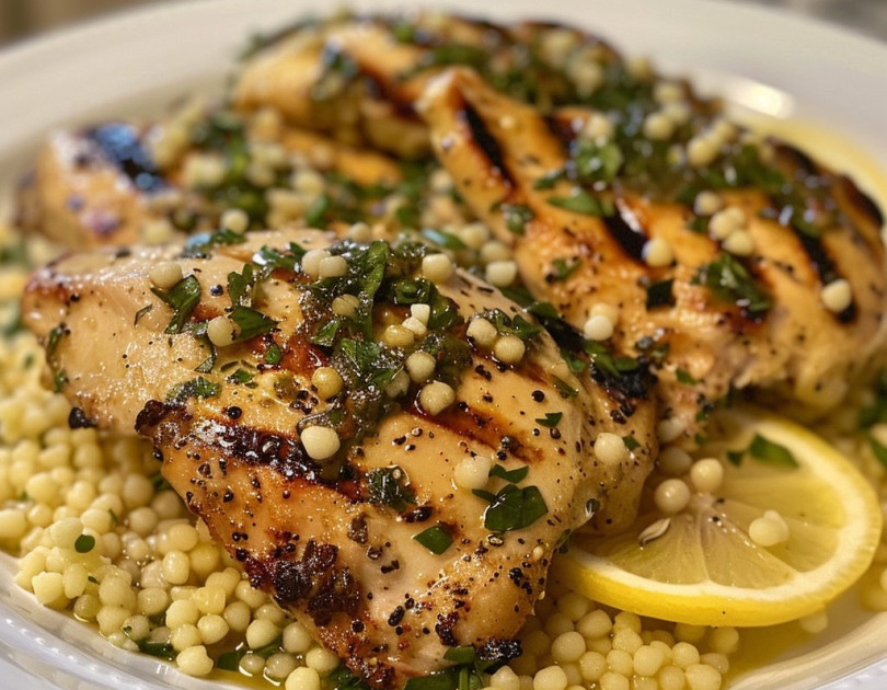 Lemon Herb Grilled Chicken with Couscous