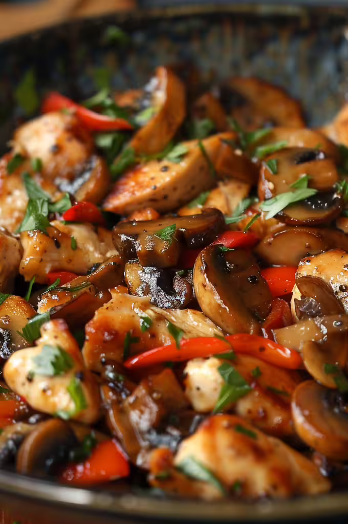 Chicken and Portobello Mushroom Saute