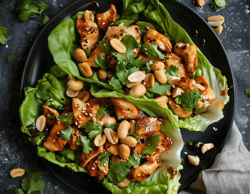 Chinese BBQ Chicken Lettuce Wraps