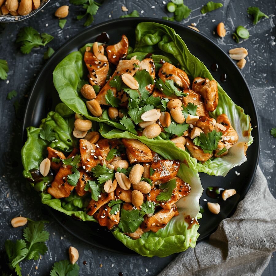 Chinese BBQ Chicken Lettuce Wraps - Coolinarco.com
