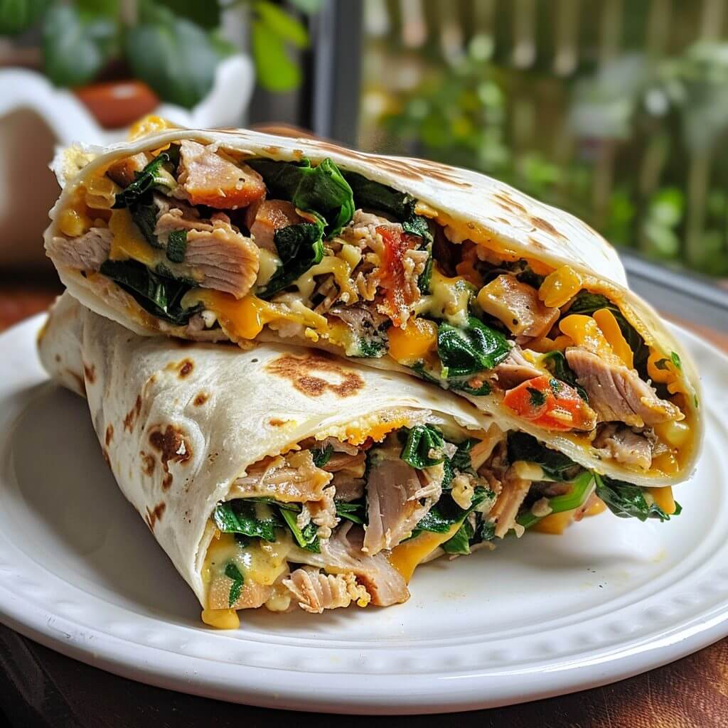 Pork and Spinach Breakfast Burrito - Coolinarco.com