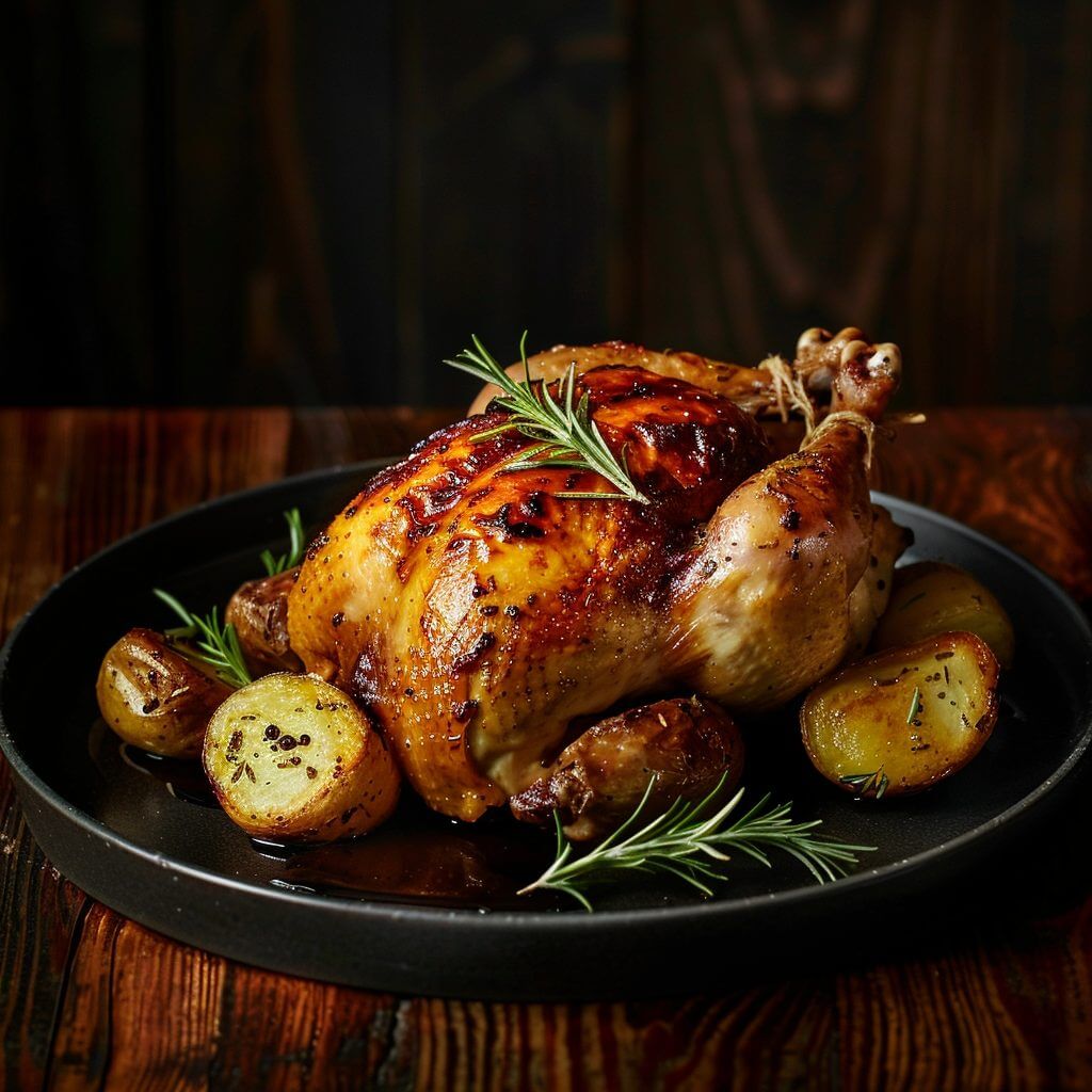 Roast Chicken with Potato - Coolinarco.com