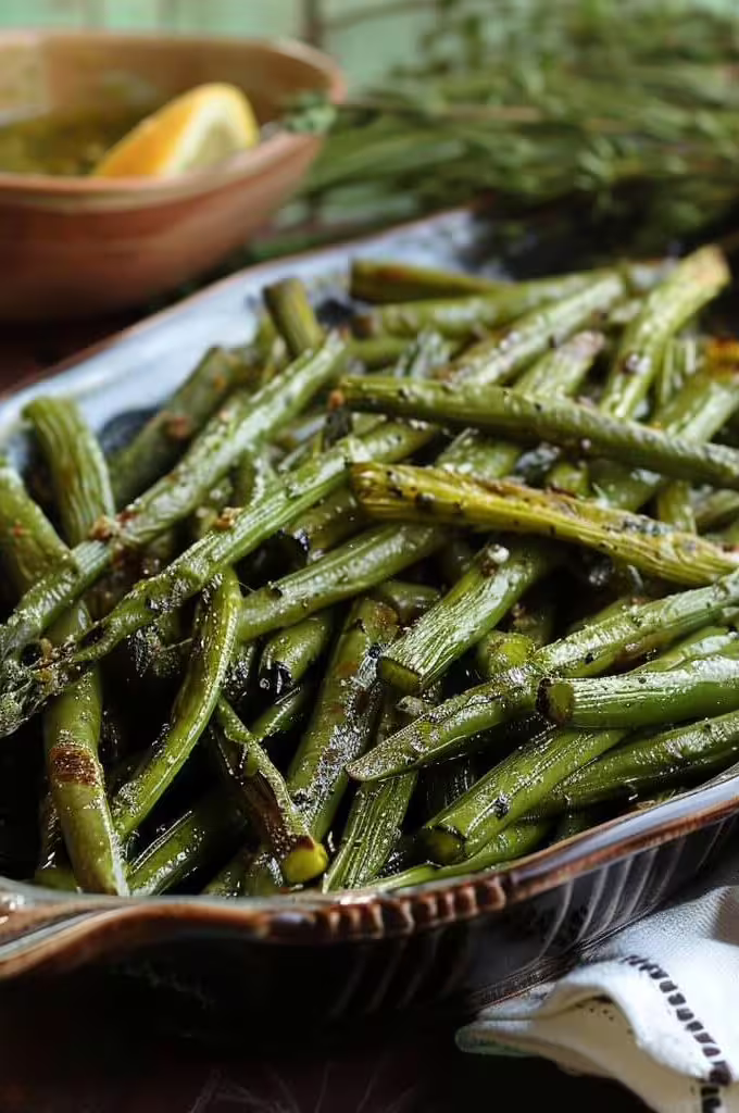 Roasted Green Beans and Asparagus