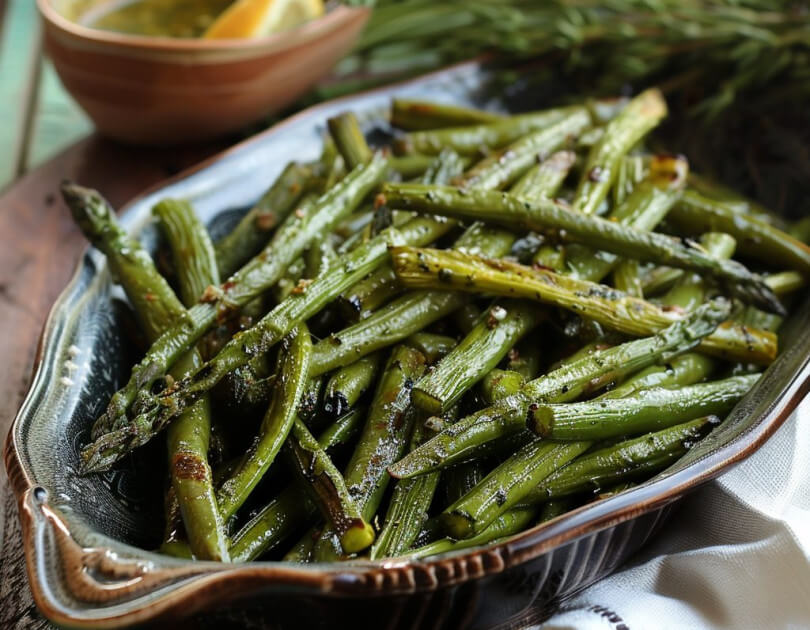 Roasted Green Beans and Asparagus