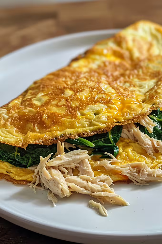 Chicken and Spinach Omelette