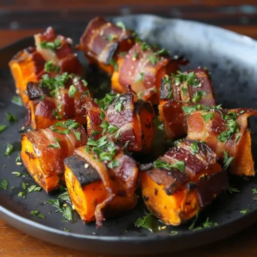 Bacon-Wrapped Sweet Potato Bites