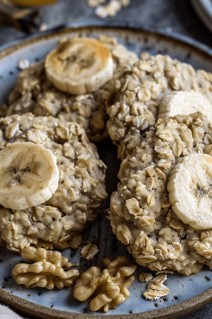 Baked Banana-Nut Oatmeal Cookies