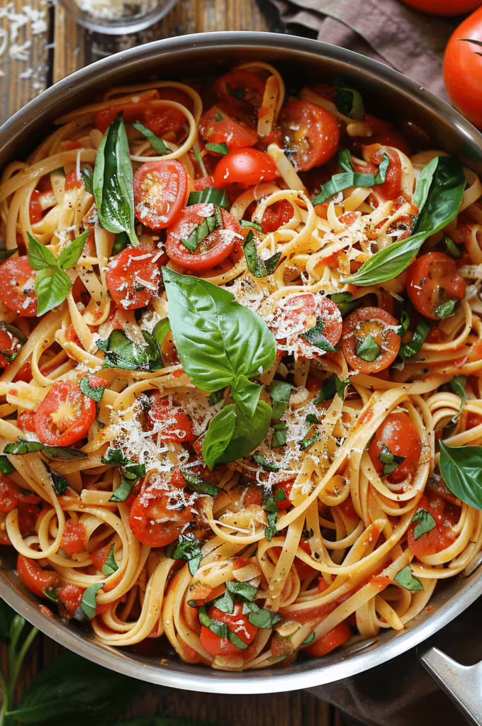 One-Pot Tomato Garlic Basil Pasta