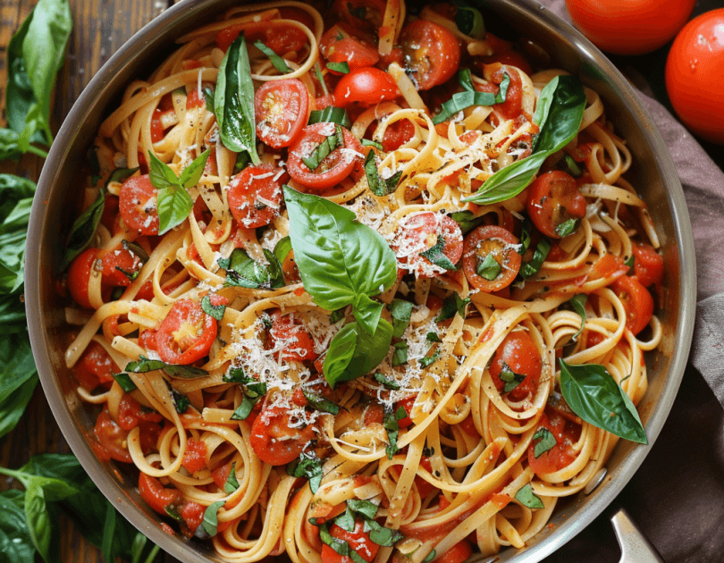 One-Pot Tomato Garlic Basil Pasta