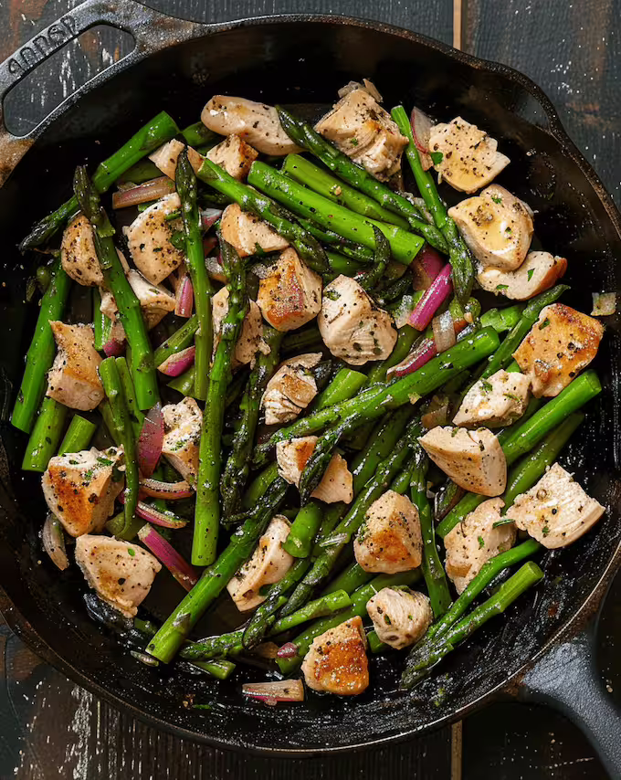 Turkey and Asparagus Skillet
