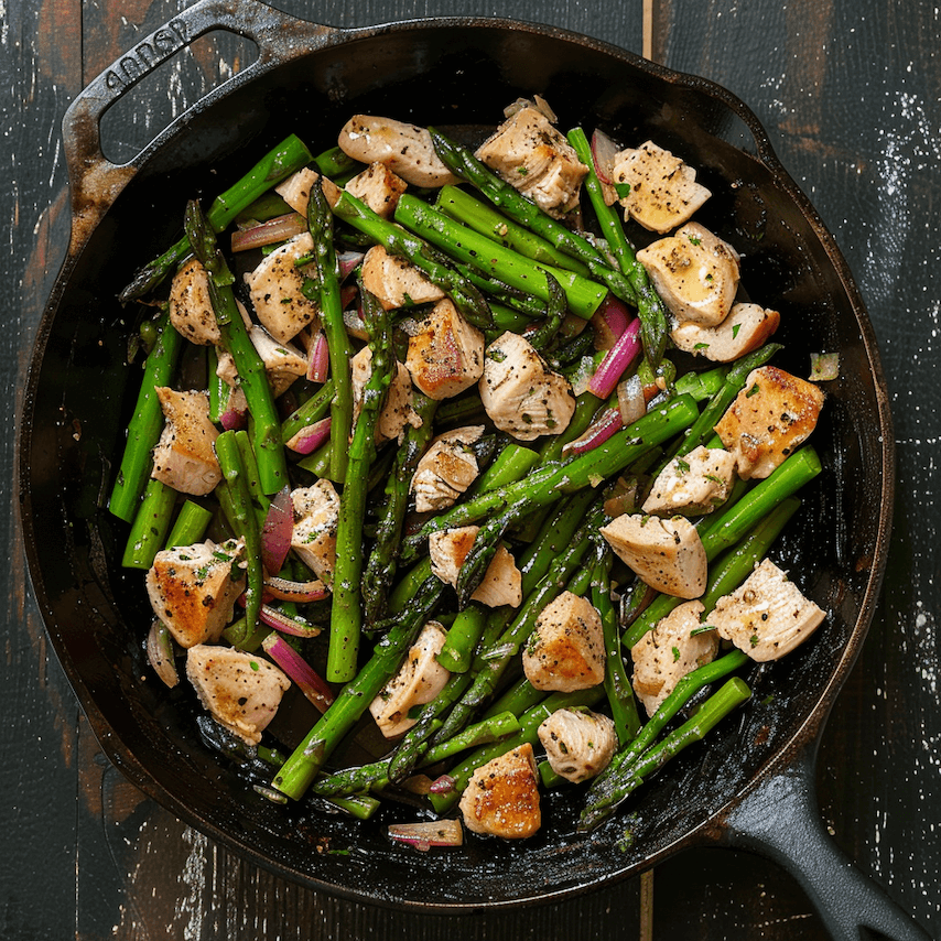 Turkey and Asparagus Skillet