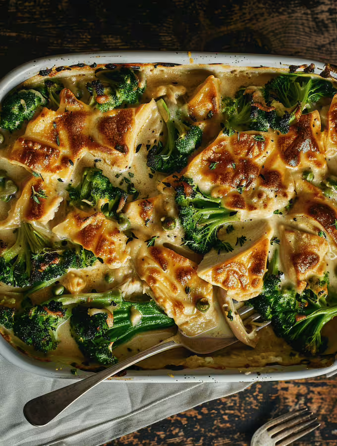 Turkey and Broccoli Bake with Coconut Milk