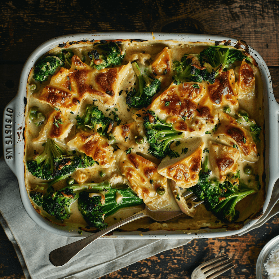 Turkey and Broccoli Bake with Coconut Milk