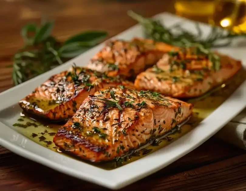 Grilled Greek Salmon