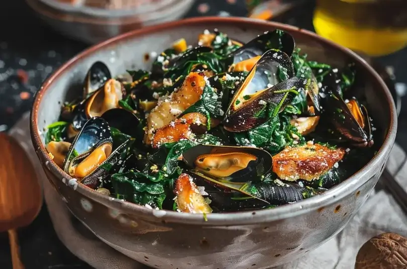 Mussels and Spinach Delight