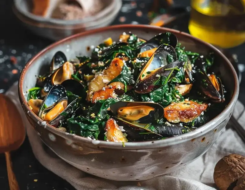 Mussels and Spinach Delight