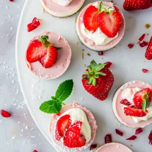 Mini Cheesecake Strawberries
