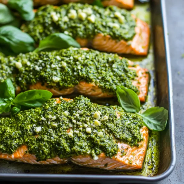 Baked Pesto Salmon