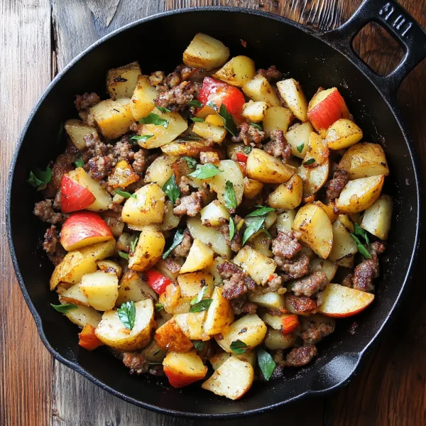 Apple-Sausage Hash