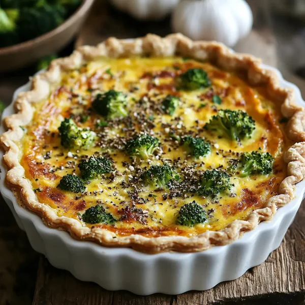 Broccoli and Cheddar Quiche