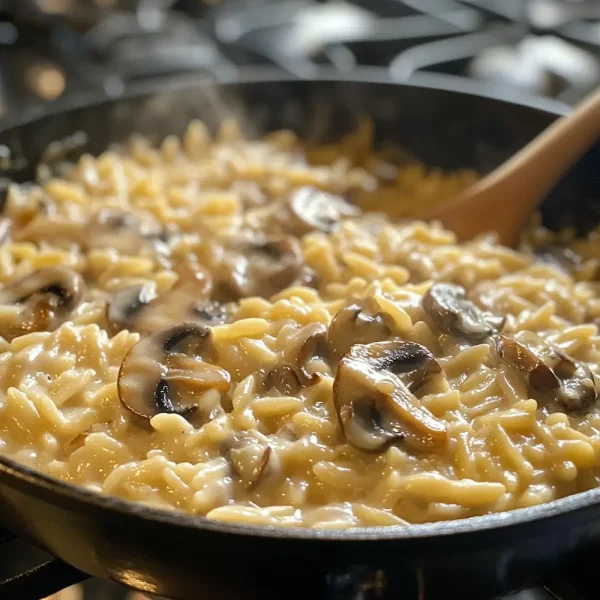 Creamy Orzo with Mushrooms