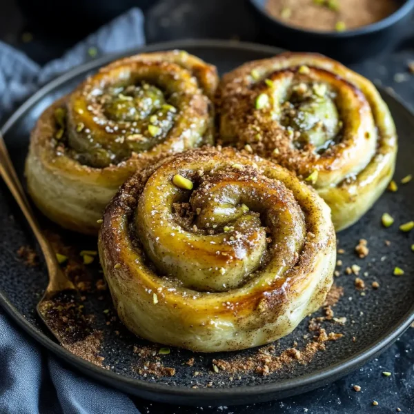 Pistachio Butter Cinnamon Rolls
