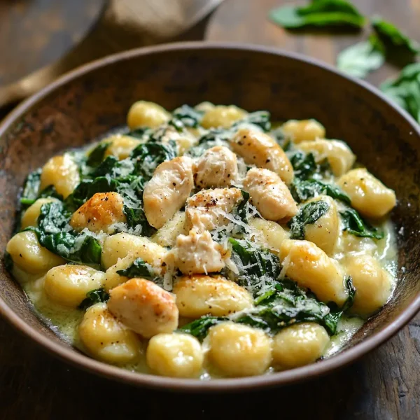 Gnocchi with Spinach and Chicken