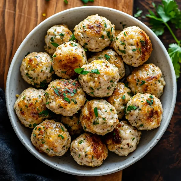 Garlic Herbed Chicken Meatballs
