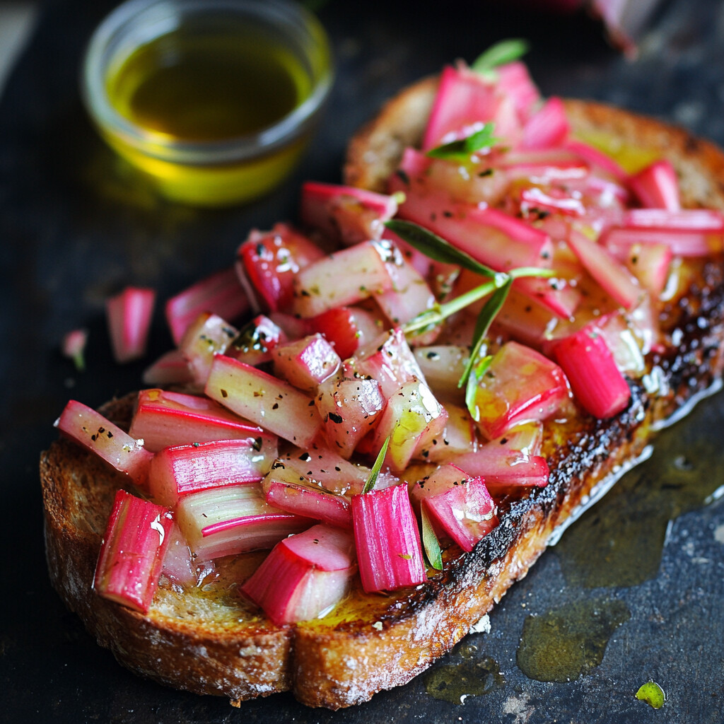 Honey Roasted Rhubarb on Toast - Coolinarco.com