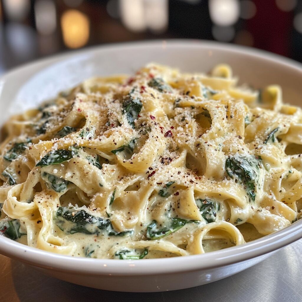 Spinach Alfredo Pasta - Coolinarco.com