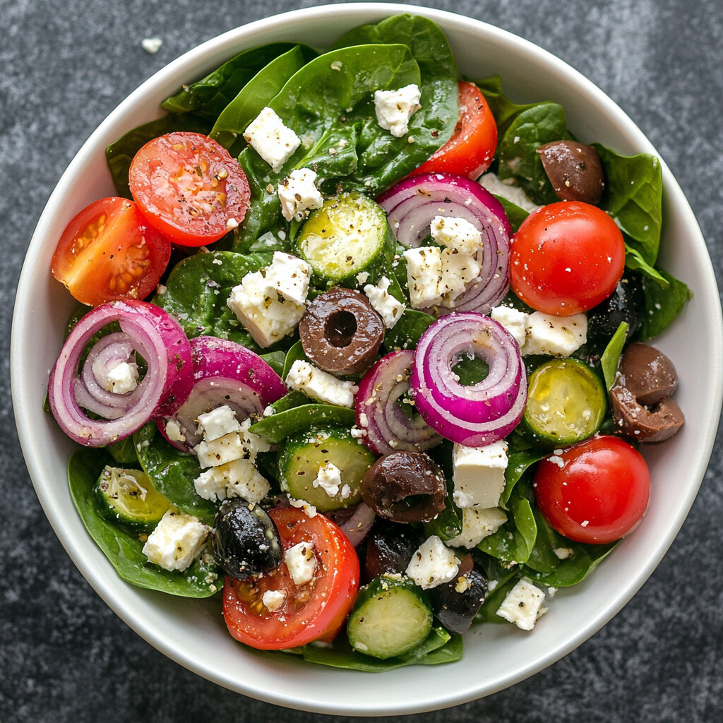 Spinach Greek Salad - Coolinarco.com