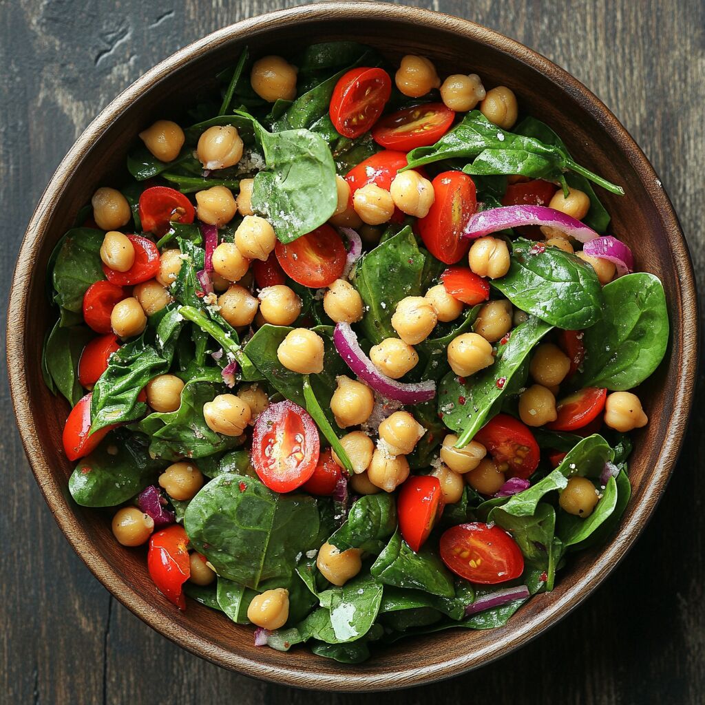 Spinach and Chickpea Salad - Coolinarco.com