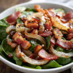 Warm Spinach Bacon Salad