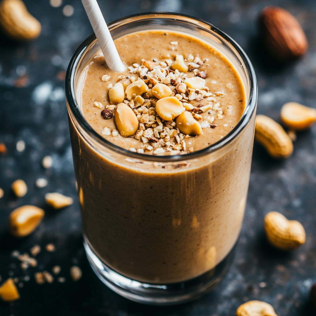 Chocolate Peanut Butter High-Protein Smoothie - Coolinarco.com