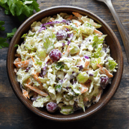 Creamy Coleslaw with Grapes