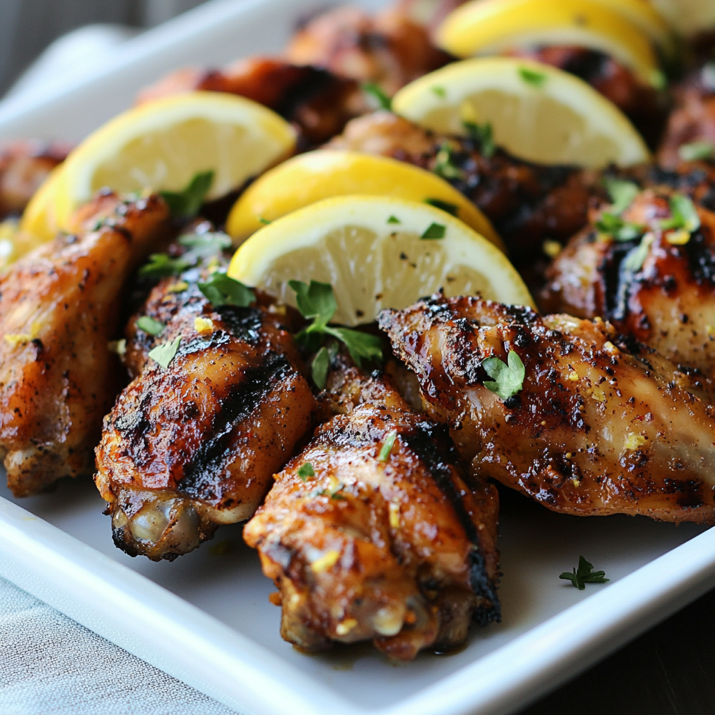 Grilled Cajun Lemon Chicken Wings