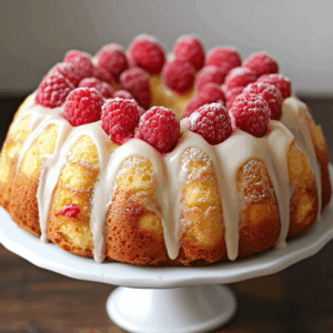 Lemon Raspberry Bundt Cake