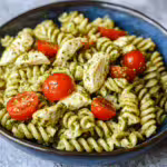 Pesto Pasta Salad with Chicken & Tomatoes