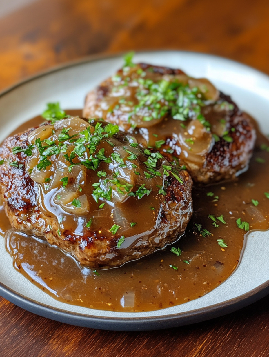 Salisbury Steak with Onion Gravy - Coolinarco.com