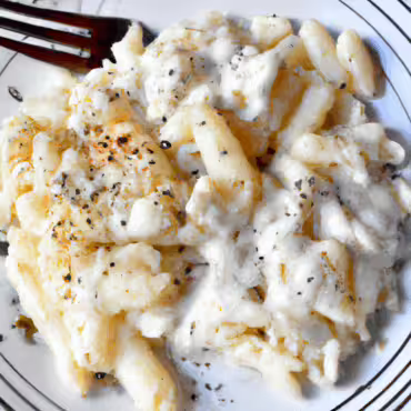 Creamy Cheese Pasta with Rice