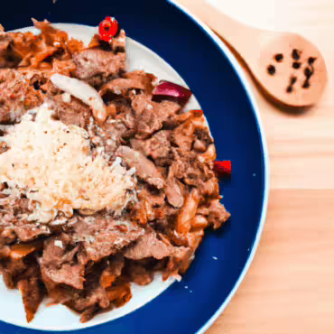 Cheesy Beef Stir-Fry