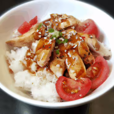 Tomato Chicken Rice Bowl