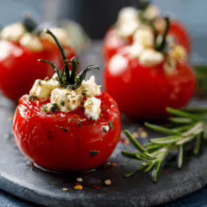 Cherry Tomatoes Stuffed With Feta
