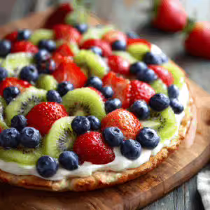 Fourth of July Fruit Pizza