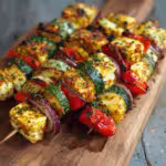 Halloumi and Vegetable Skewers